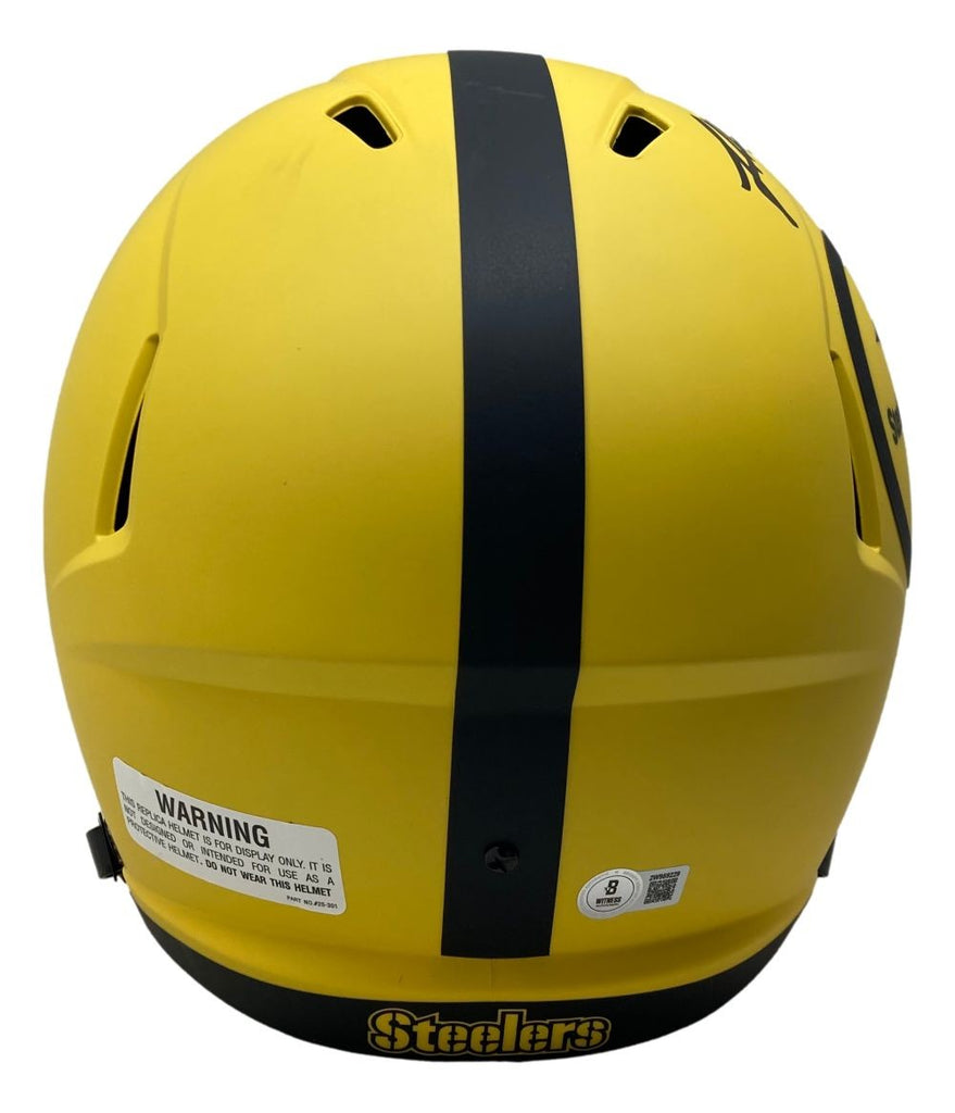 James Harrison Signed Steelers FS Rave Speed Replica Helmet BAS w/ Cas ...