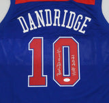 Bullets BOBBY DANDRIDGE Signed Custom Replica Blue Jersey AUTO w/ HOF 2021 JSA