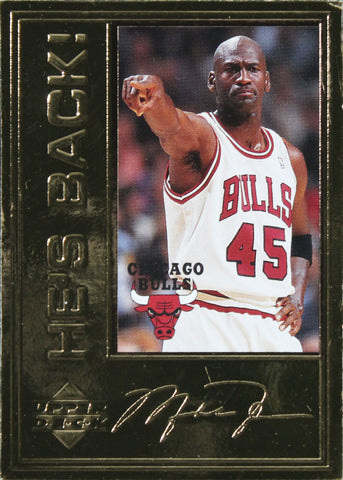 1996 Upper Deck Michael Jordan Career Collection #MJ3 1267/10000 22 Kt Gold Card