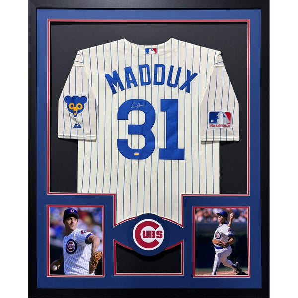 Greg Maddux Autographed Signed Framed MM Chicago Cubs Jersey
