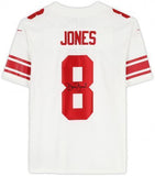 Framed Daniel Jones New York Giants Autographed White Nike Limited Jersey