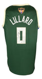 Damian Lillard Signed Milwaukee Bucks Nike Swingman Basketball Jersey PSA Holo