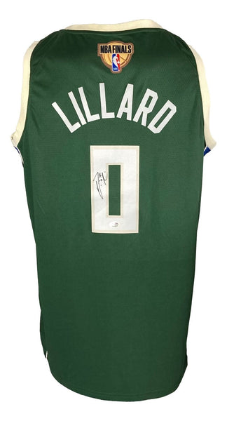 Damian Lillard Signed Milwaukee Bucks Nike Swingman Basketball Jersey PSA Holo