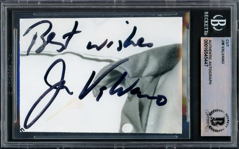 Jim Valvano Autographed Cut Signature NC State "Best Wishes" Beckett #16545447