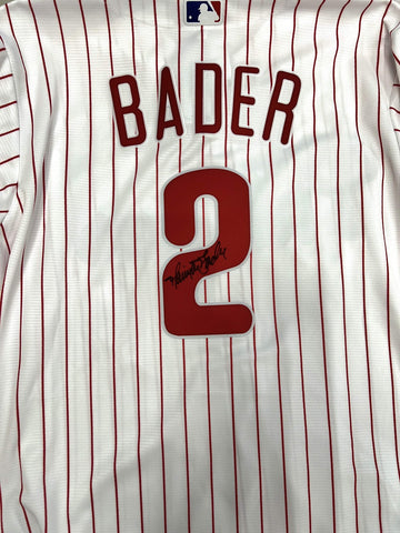 Harrison Bader Philadelphia Phillies Autographed Nike Jersey