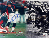Jason Elam and Tom Dempsey Dual Autographed 8x10 Photo JSA COA