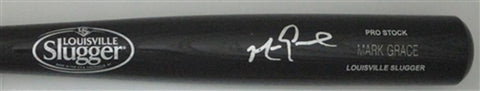 Cubs MARK GRACE Signed Louisville Slugger Black Bat AUTO - JSA