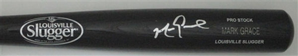 Cubs MARK GRACE Signed Louisville Slugger Black Bat AUTO - JSA