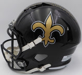 Drew Brees Autographed Alternate Black Full Size Helmet Saints Beckett W717760