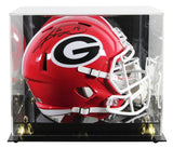 Georgia Hines Ward Signed Full Size Speed Rep Helmet W/ Case BAS Witnessed