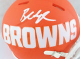 Baker Mayfield Signed Cleveland Browns AMP Mini Helmet - Beckett W Auth *White