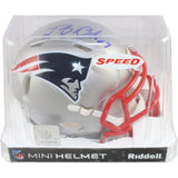 Tedy Bruschi Autographed New England Patriots Mini Helmet Beckett Witness 51640