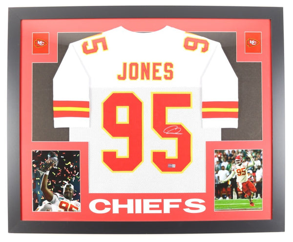 Chris Jones Signed Kansas City Chiefs Framed Jersey (PIA) 3xSuper Bowl Champion