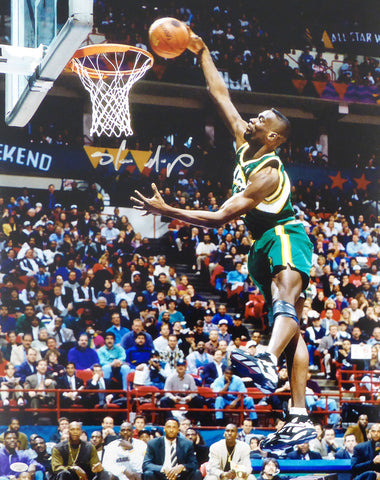 SHAWN KEMP AUTOGRAPHED SIGNED 16X20 PHOTO SEATTLE SONICS MCS HOLO 125212