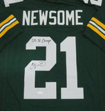 Packers CRAIG NEWSOME Signed Custom Replica Green Jersey AUTO w/ Script - JSA
