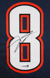 Thunder Jalen Williams Signed 2025 Navy Nike City Ed. Swingman Framed Jersey JSA