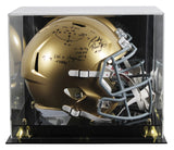 ND Rudy Ruettiger Signed F/S Speed Rep Helmet w/ Hand Drawn Play W/ Case BAS W 2