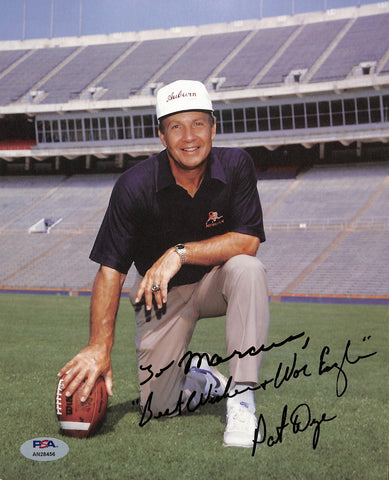Pat Dye Signed/Auto/Inscr 8x10 Photo Auburn Head Football Coach PSA/DNA 185220