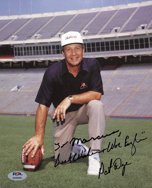 Pat Dye Signed/Auto/Inscr 8x10 Photo Auburn Head Football Coach PSA/DNA 185220