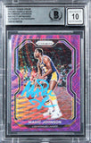 Lakers Magic Johnson Signed 2020 Panini Prizm PW #219 Card Auto 10! BAS Slabbed
