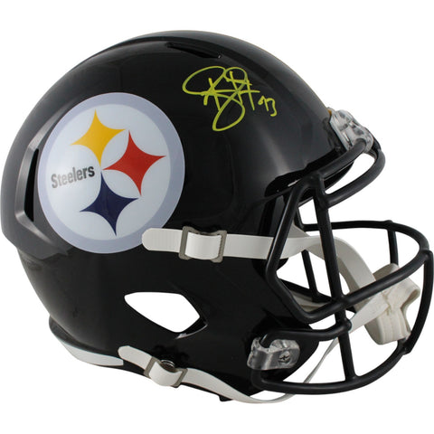 Troy Polamalu Autographed Pittsburgh Steelers F/S Helmet Beckett Witness 50282