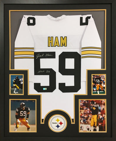 Jack Ham Autographed Signed Framed Pittsburgh Steelers Jersey TSE