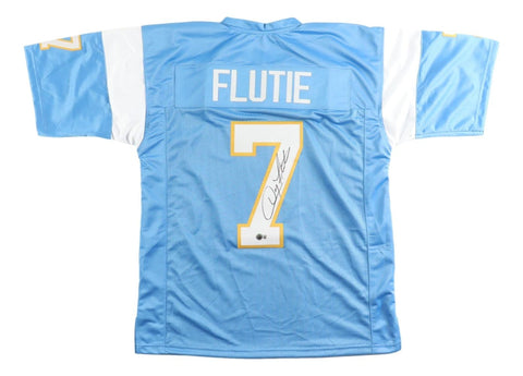 Doug Flutie San Diego Signed Light Blue Football Jersey BAS