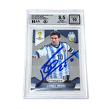 Lionel Messi Signed Panini 2014 Prizm World Cup #12 - BGS 8.5 AUTO WITNESSED