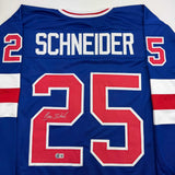 Autographed/Signed Buzz Schneider Blue USA Miracle On Ice 1980 Jersey COA