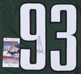 Jevon Kearse Signed Philadelphia Eagles Green Jersey (JSA COA) 3xPro Bowl DE