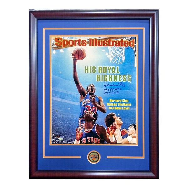 Bernard King signed 16x20 photo framed Knicks HOF Points Auto Fanatics Steiner