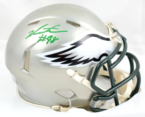 Jalen Carter Signed Philadelphia Eagles Flash Speed Mini Helmet-Beckett W Holo