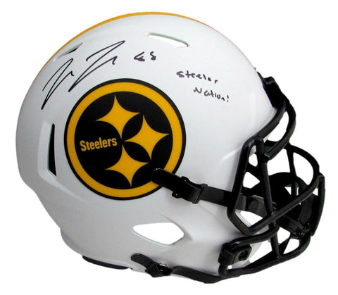 Pat Freiermuth Signed Steelers Lunar Full Size Replica Helmet Beckett 167523