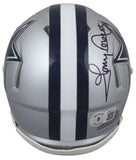 Cowboys Tony Dorsett Authentic Signed Silver Speed Mini Helmet BAS Witnessed