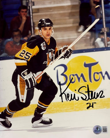 Kevin Stevens Signed 8x10 Pittsburgh Penguins Photo BAS BW83031