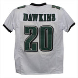 Brian Dawkins Autographed/Signed Pro Style White XL Jersey Beckett 38820