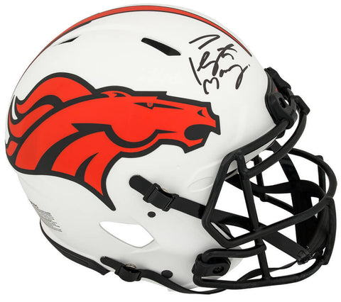Peyton Manning Signed Broncos LUNAR Riddell Auth F/S Speed Helmet (Fanatics COA)