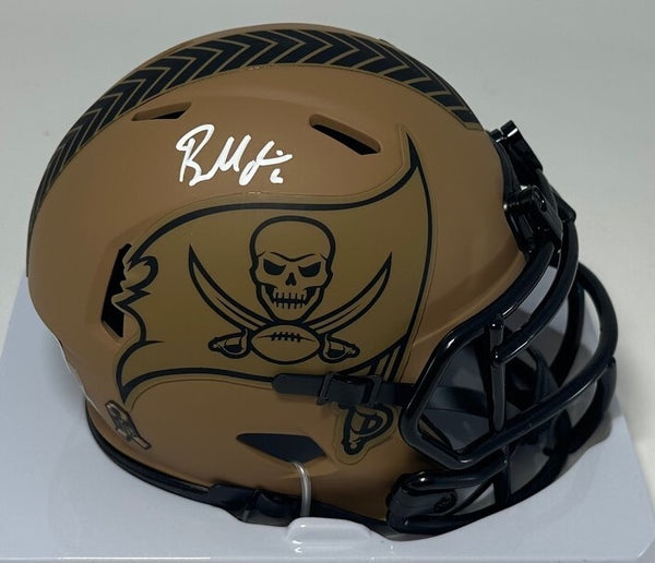 Buccaneers QB BAKER MAYFIELD Signed Riddell 23 SALUTE Speed Mini Helmet AUTO BAS