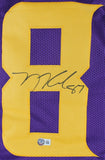 T.J. Hockenson Authentic Signed Purple Color Rush Pro Style Jersey BAS Witnessed