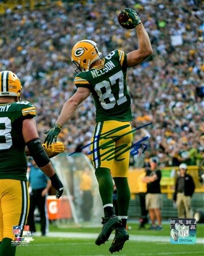 Packers Receiver JORDY NELSON Signed 16x20 Photo AUTO #3 - SB XLV Champ - JSA
