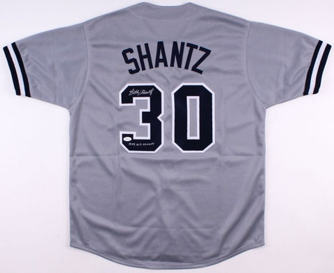 Bobby Shantz Signed New York Yankees Jersey Inscribed "1958 W.S.Champs"(JSA COA)