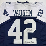 Autographed/Signed Deuce Vaughn Dallas Thanksgiving Day Football Jersey JSA COA