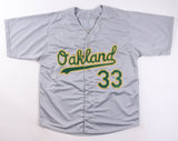 Jose Canseco Signed Athletics Jersey (Beckett) 2xWorld Series Champ/ Oakland A's