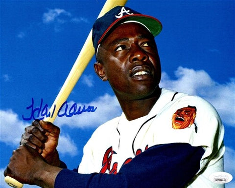 Milw Braves Henry HANK AARON Signed 8x10 Photo #7 AUTO HOF, MVP, WS CHMP - JSA