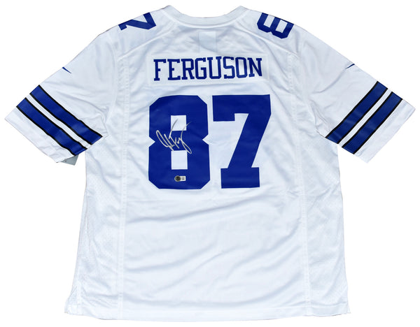 JAKE FERGUSON AUTOGRAPHED DALLAS COWBOYS #87 WHITE NIKE JERSEY BECKETT