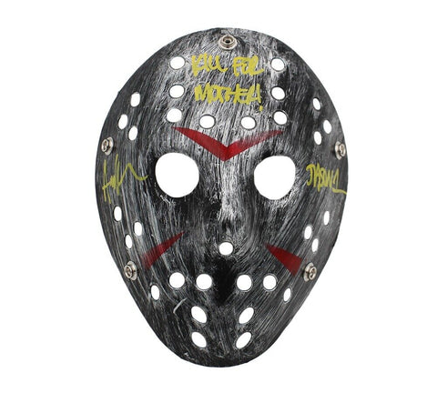 Ari Lehman Signed Friday the 13th Silver Costume Mask - Jason 1/Kill For Mother