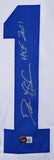 Deion Sanders Autographed White Pro Style Jersey w/HOF - Beckett W Hologram