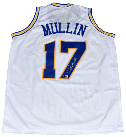 CHRIS MULLIN SIGNED GOLDEN STATE WARRIORS #17 WHITE BASKETBALL JERSEY BECKETT