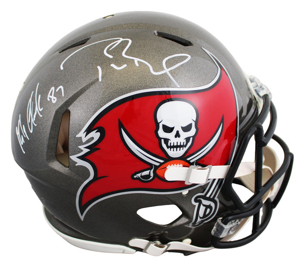 Bucs Tom Brady & Rob Gronkowski Signed F/S Speed Proline Helmet BAS & Fanatics