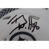TJ Watt Autographed Pittsburgh Steelers 24 STS Mini Helmet Beckett Witness 48960